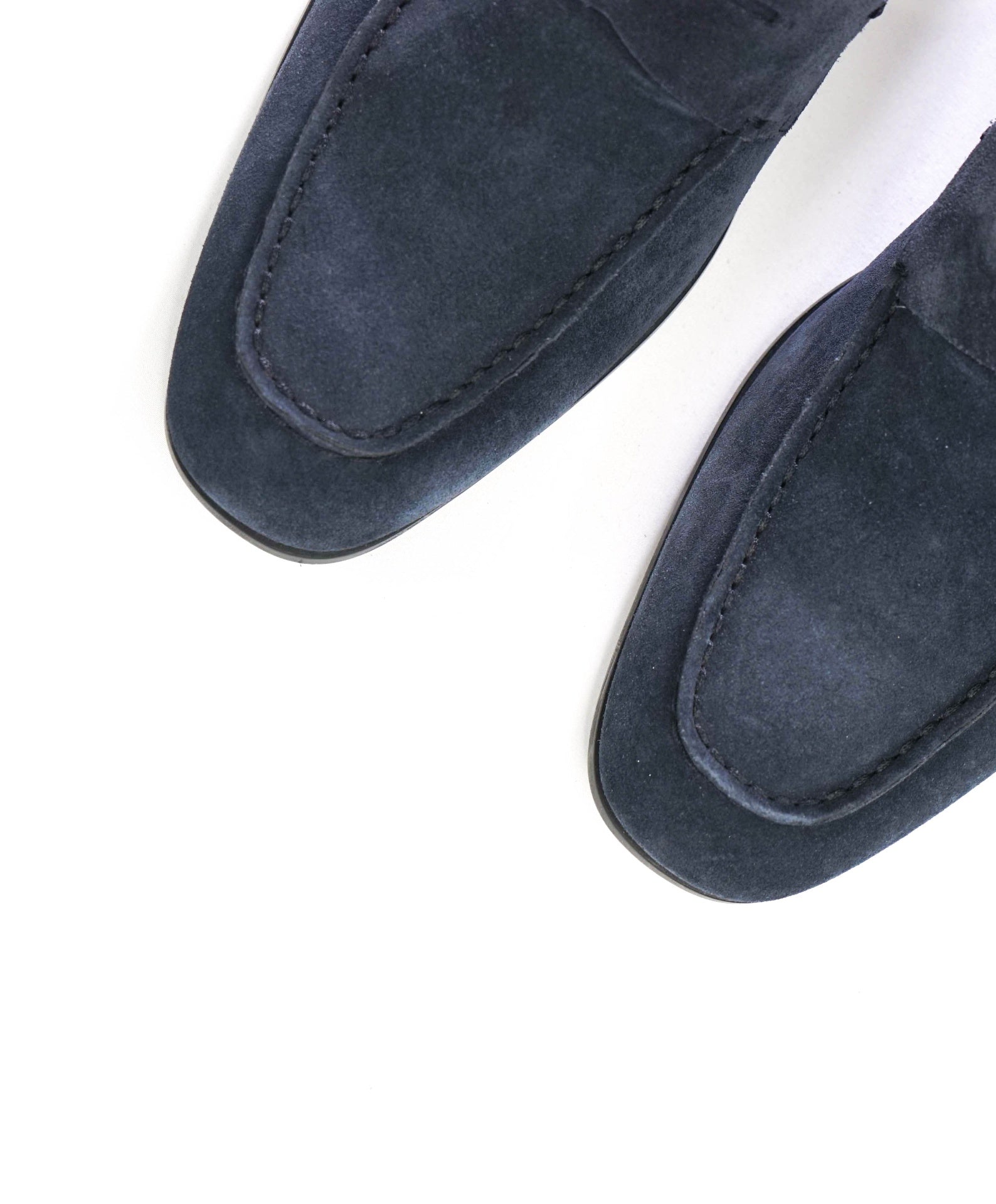 $925 TOD'S - Navy Blue Suede Penny Loafers - US 8.5 (7.5UK)