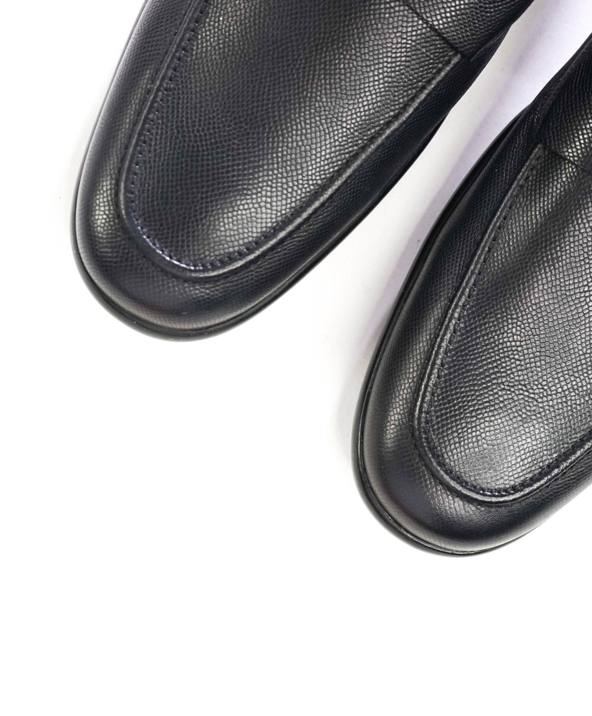 $750 BALLY - Black Pebble Leather Penny Loafers - US 13 (12UK)