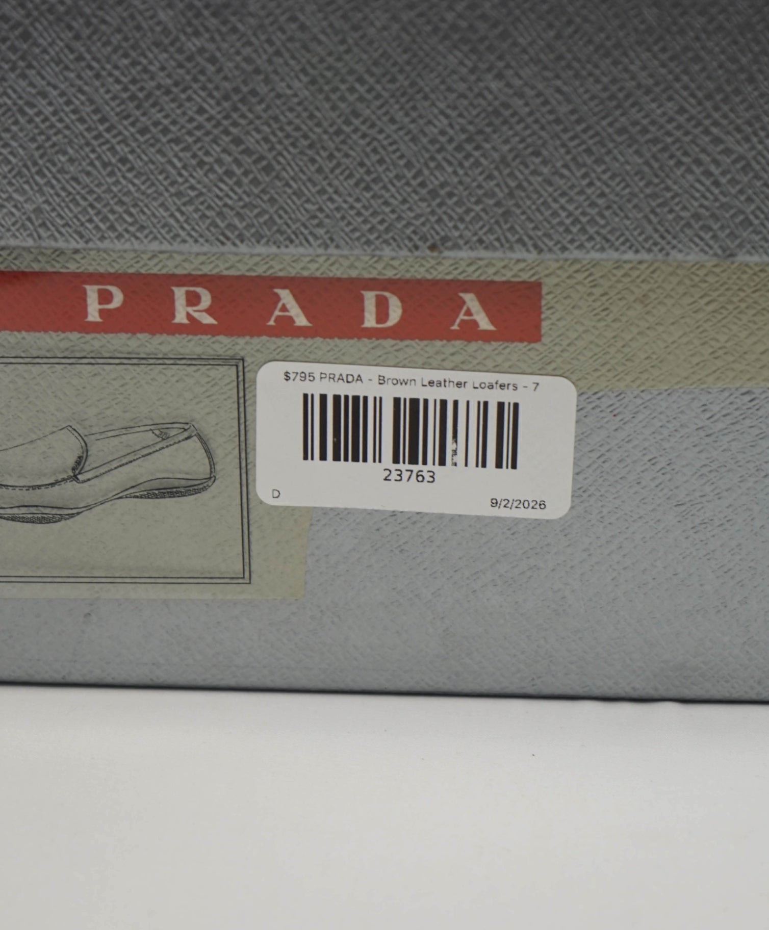 $795 PRADA - Linea Rossa Brown Leather Loafers - US 7 (6UK)