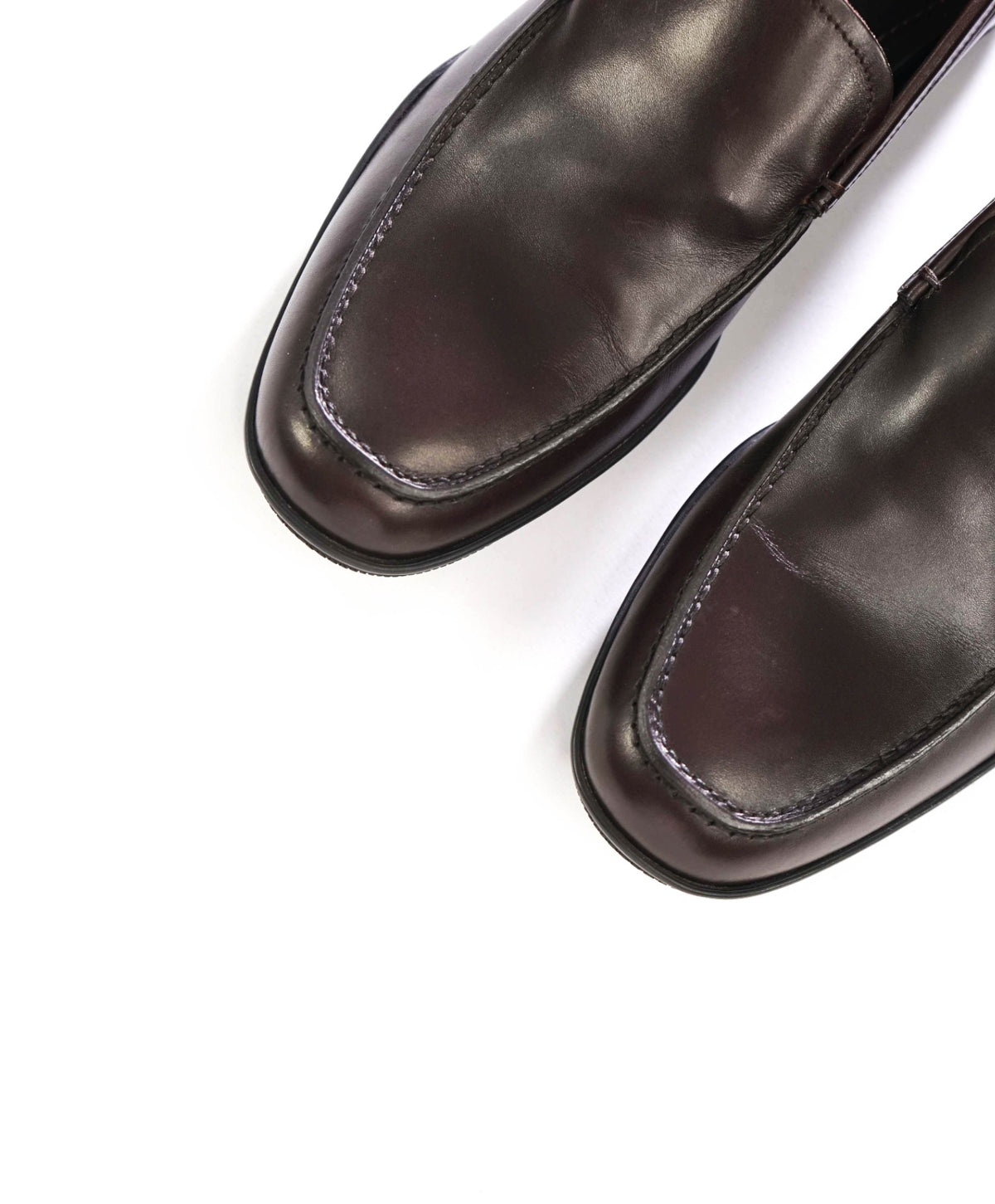 $795 PRADA - Linea Rossa Brown Leather Loafers - US 7 (6UK)