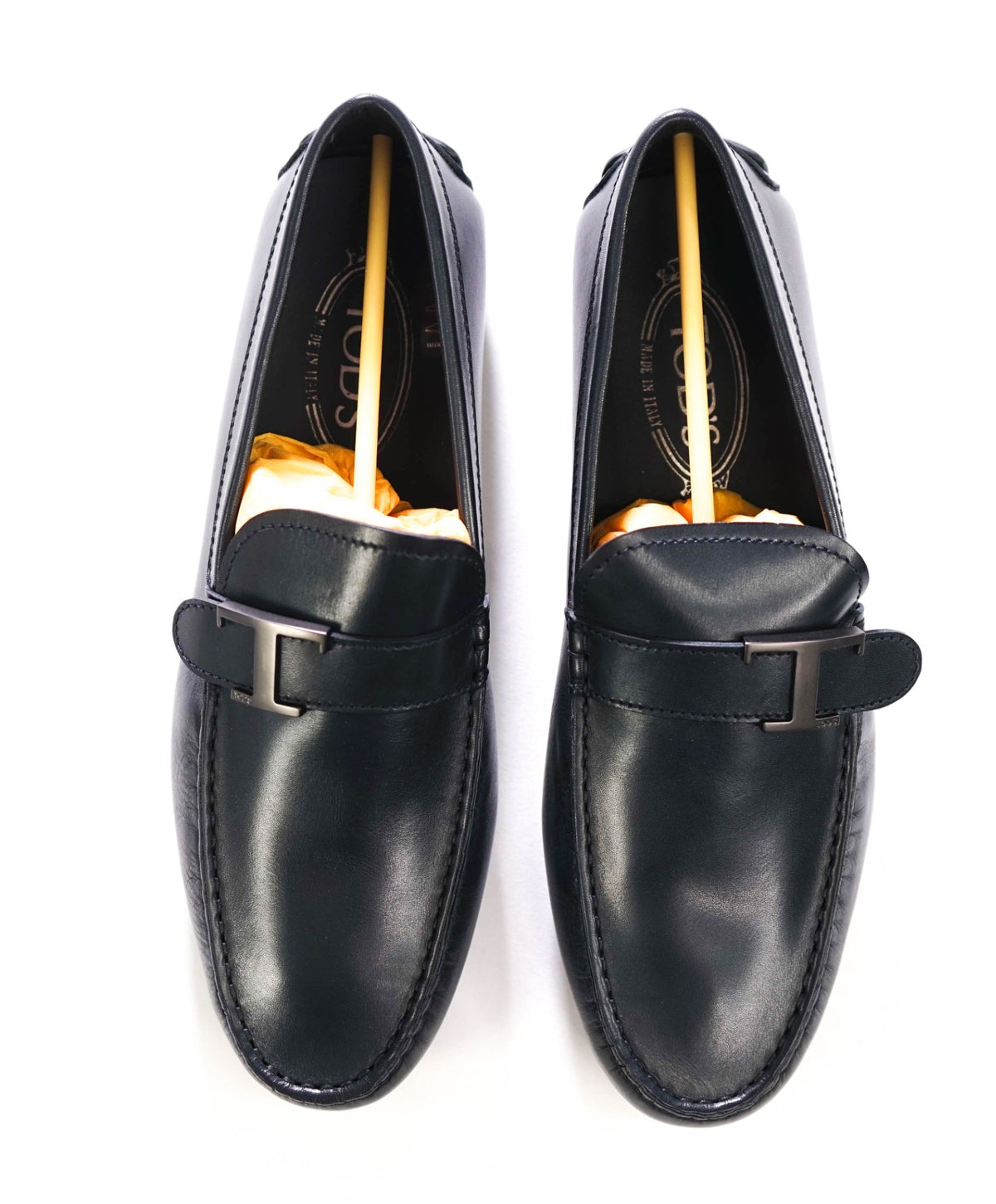 $750 TOD'S - Navy Blue Leather City Driving Loafers - US 8 (7UK)