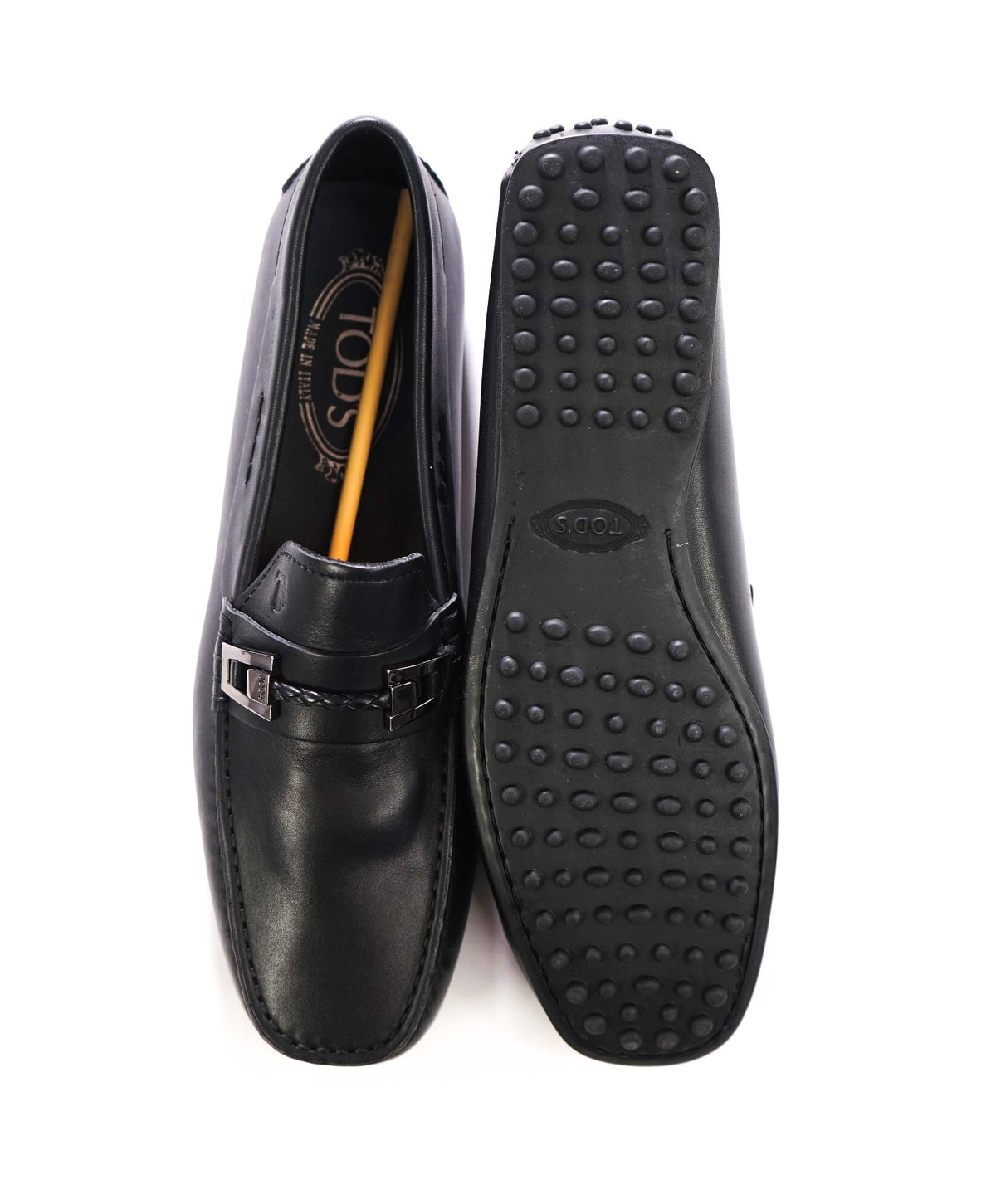 $750 TOD'S - Black Leather City Driving Loafers - US 8 (7UK)