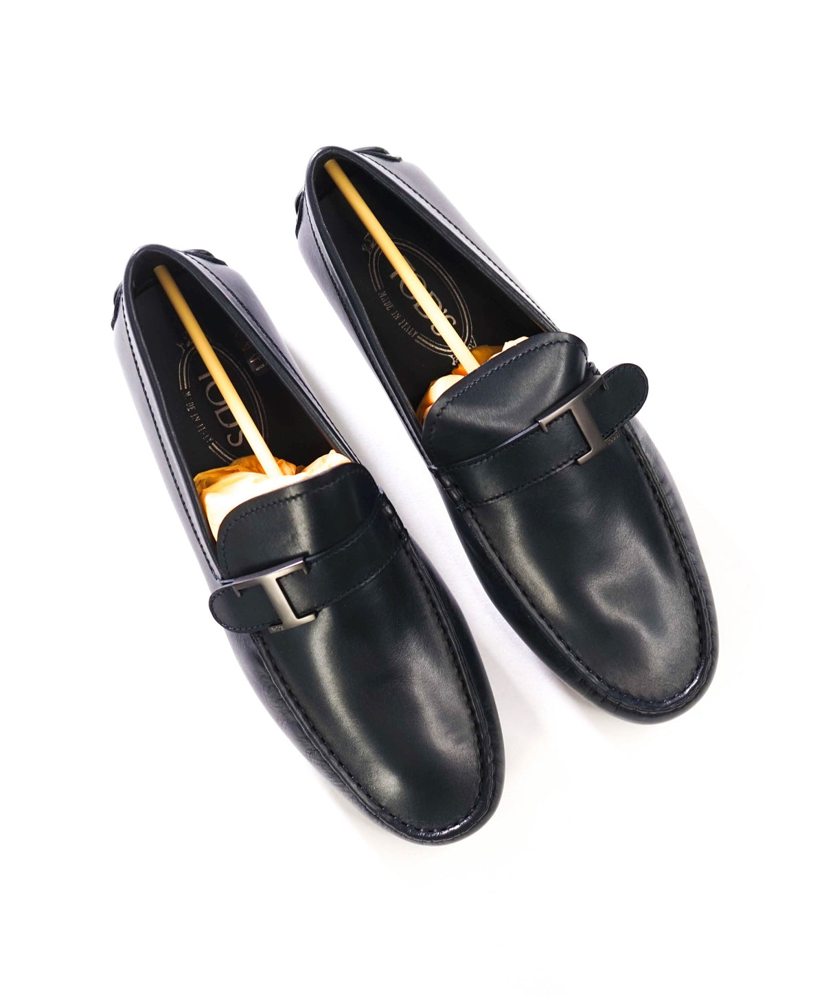 $750 TOD'S - Navy Blue Leather City Driving Loafers - US 8 (7UK)