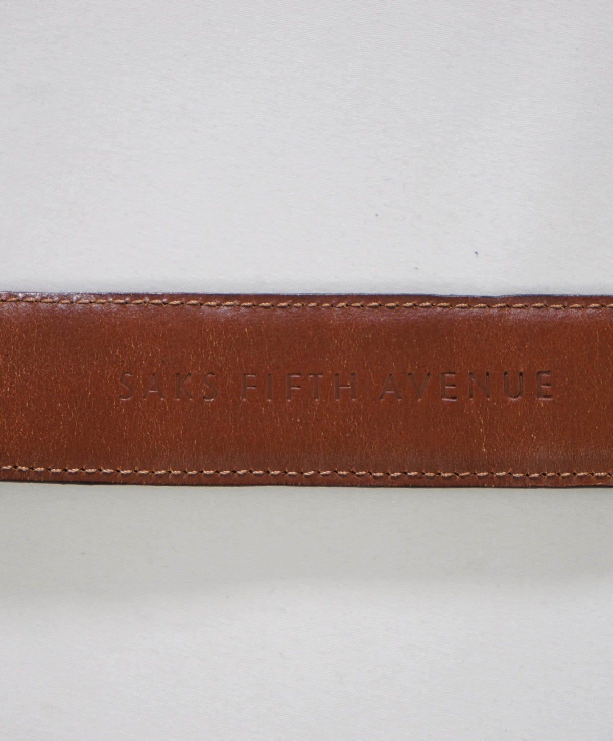 $545 SAKS FIFTH AVENUE - Black Genuine Crocodile Belt - 36