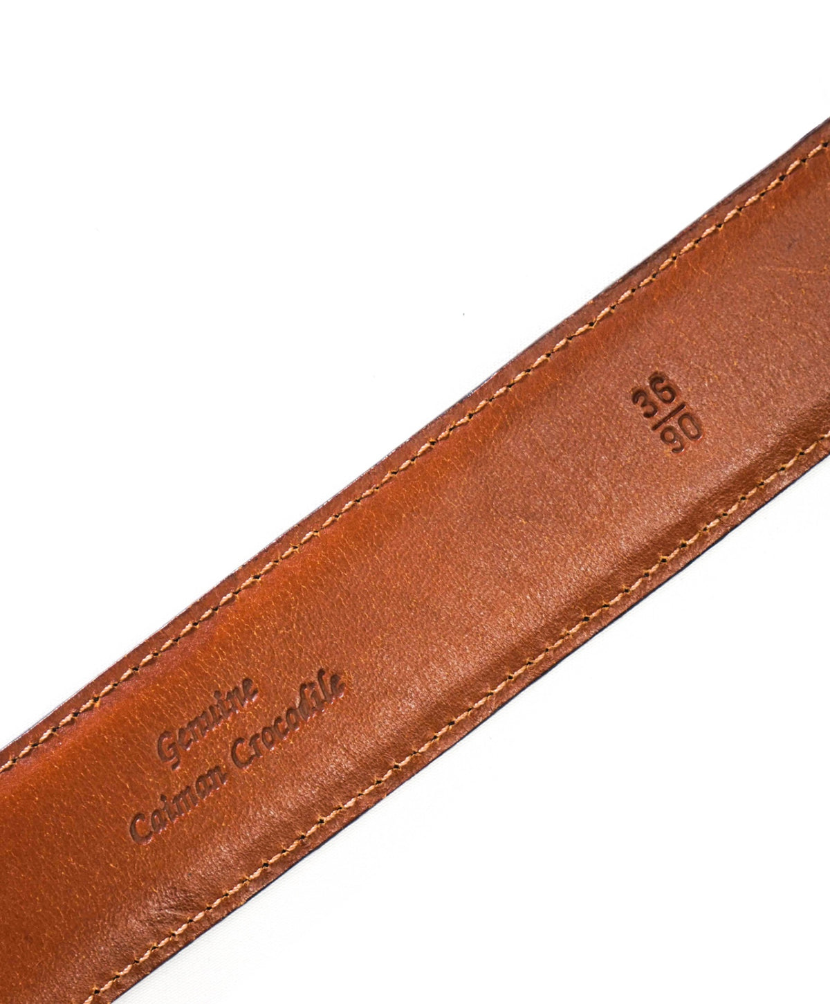 $545 SAKS FIFTH AVENUE - Black Genuine Crocodile Belt - 36