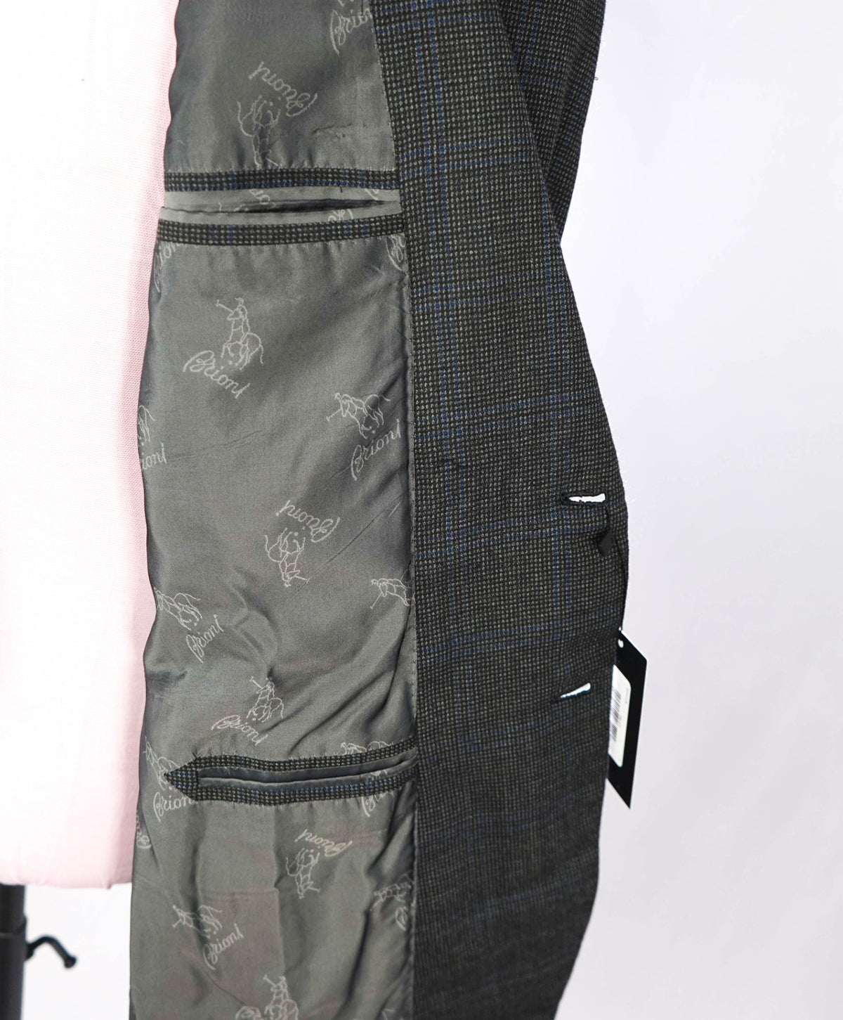 $6,900 BRIONI - Green Flannel Wool Unfinished Sleeve Blazer - 42R