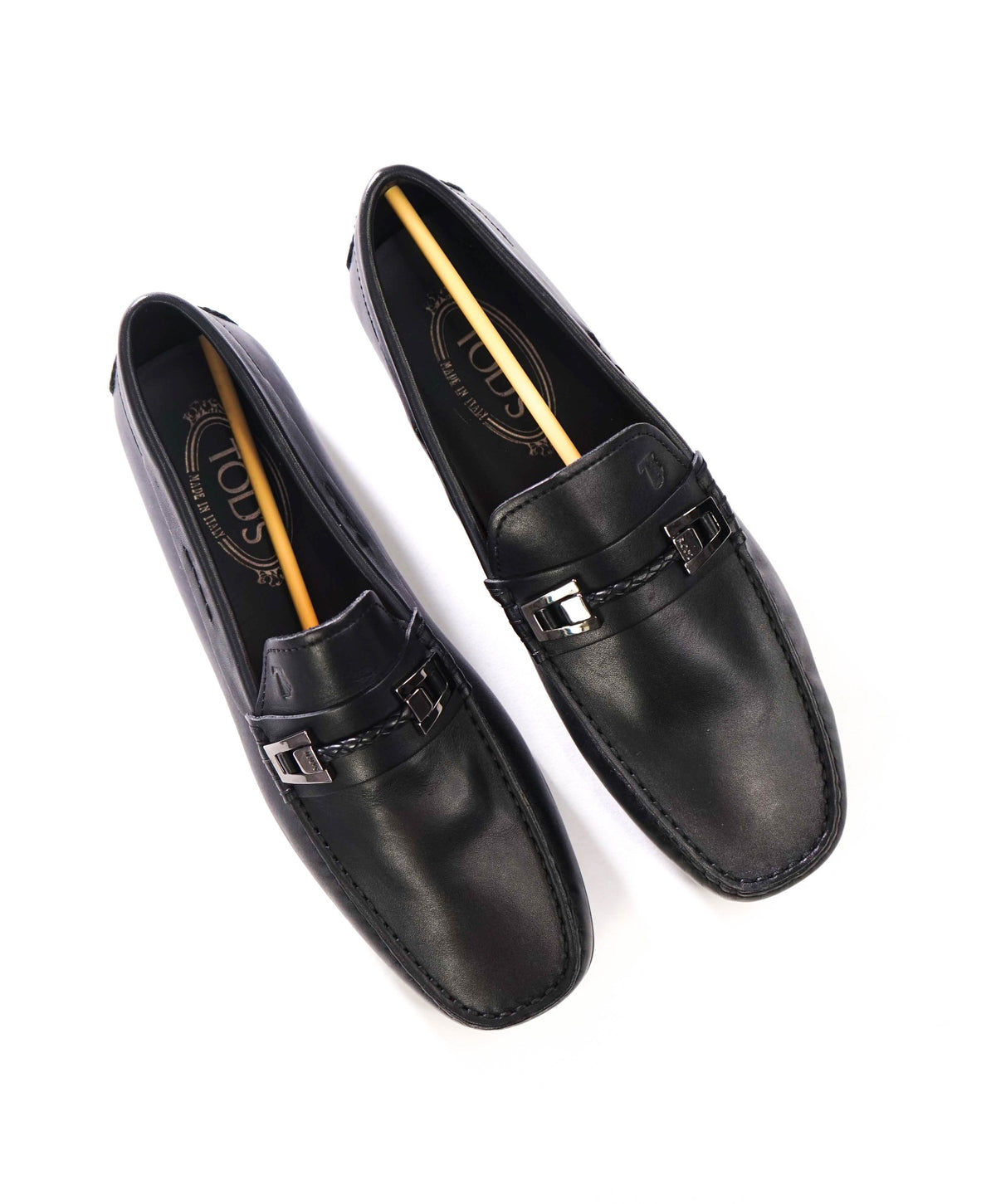 $750 TOD'S - Black Leather City Driving Loafers - US 8 (7UK)