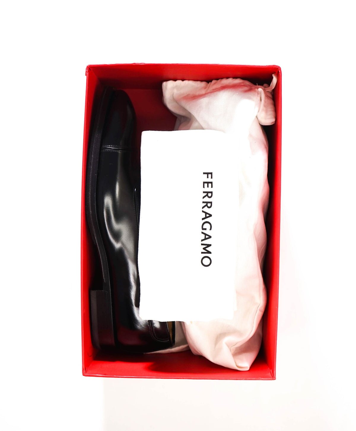 $995 FERRAGAMO - "FERMIN" Black Leather Oxfords - 10.5 EE