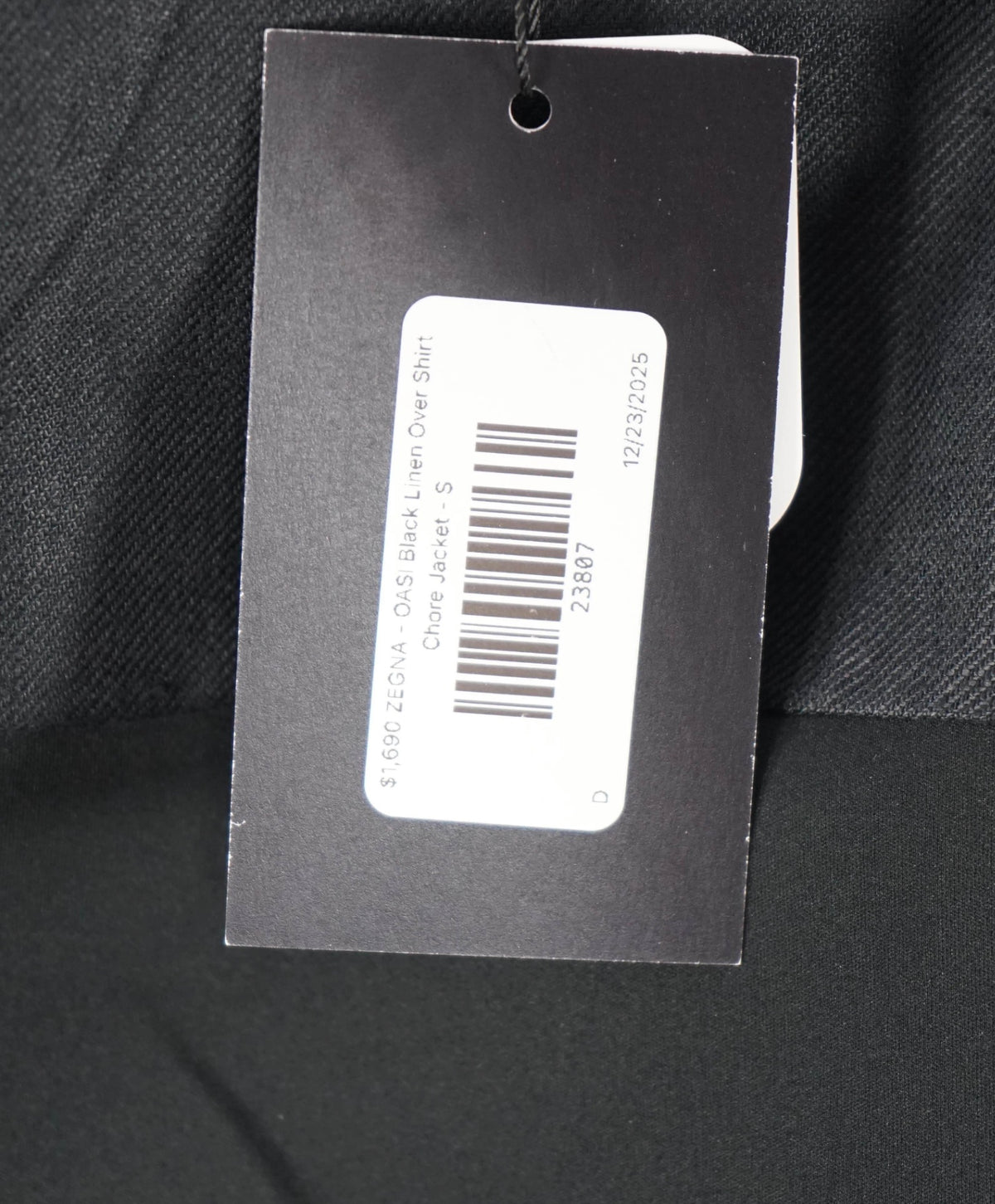$1,690 ZEGNA - OASI Black Linen Over Shirt Chore Jacket - S