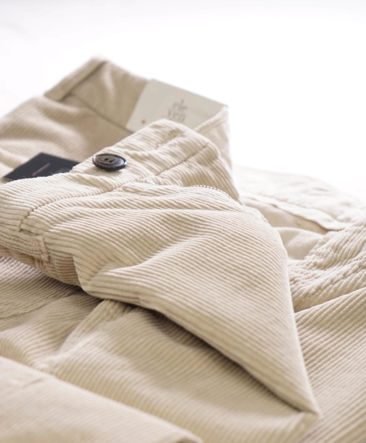 $345 ELEVENTY - Beige Corduroy Pants - 36W