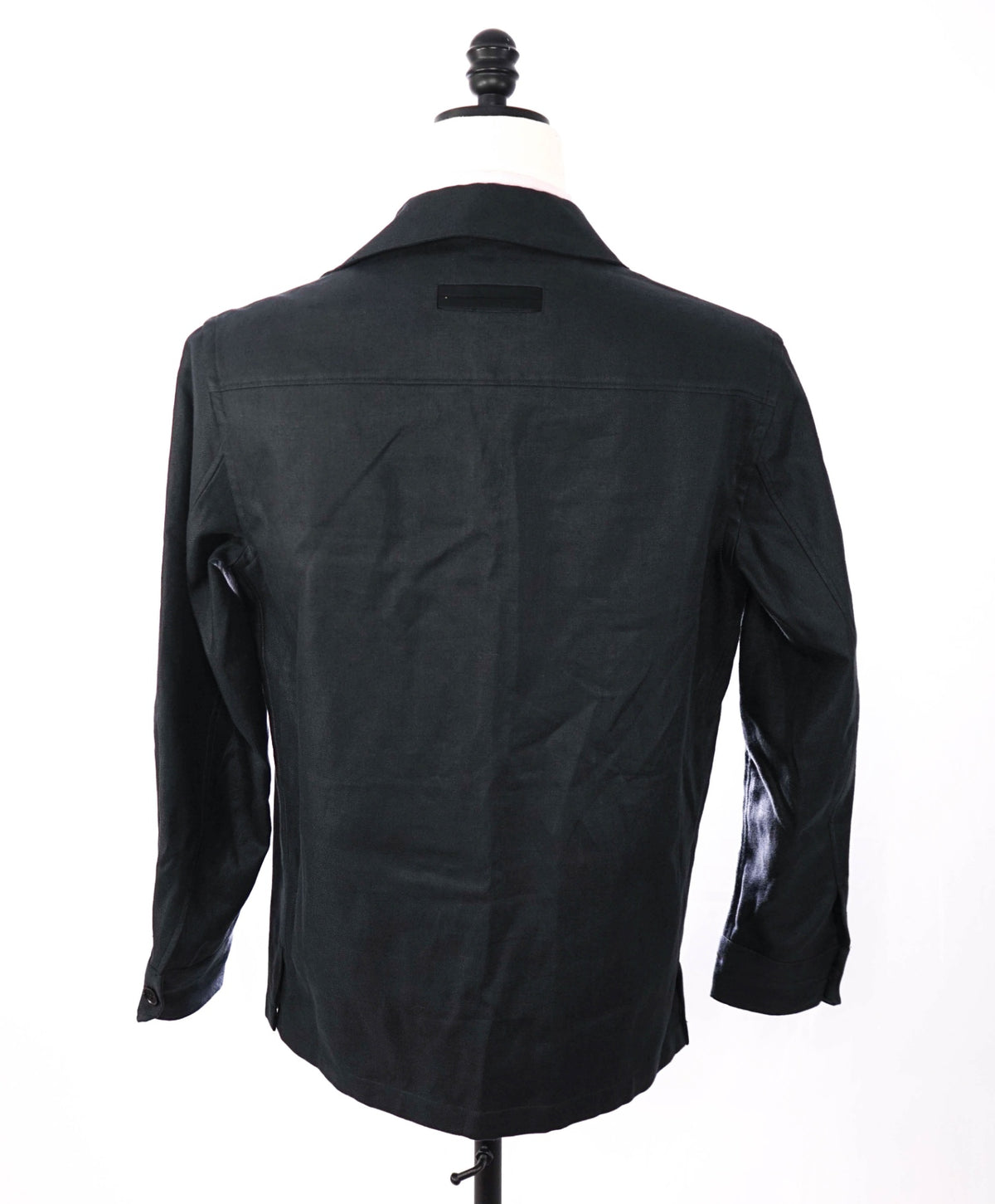 $1,690 ZEGNA - OASI Black Linen Over Shirt Chore Jacket - S