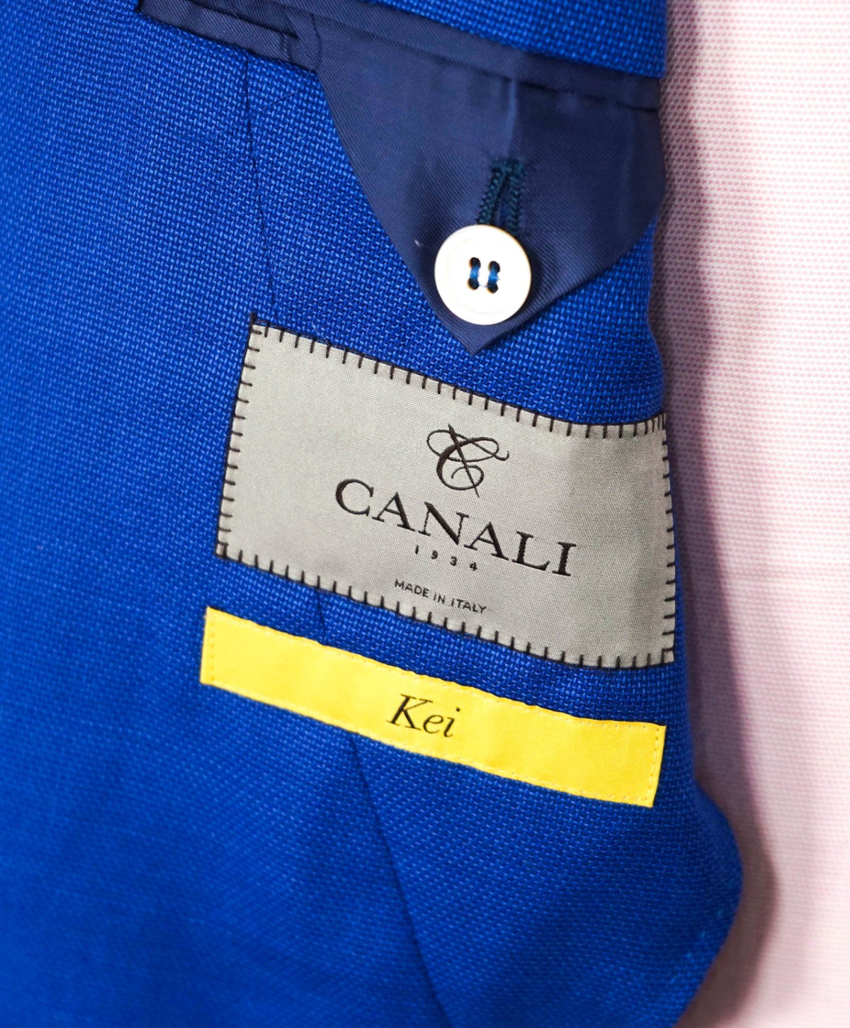 $1,895 CANALI KEI - Blue Wool Travel Water Resistant Blazer - 42L