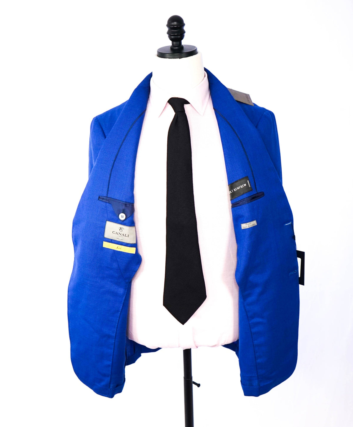 $1,895 CANALI KEI - Blue Wool Travel Water Resistant Blazer - 42L