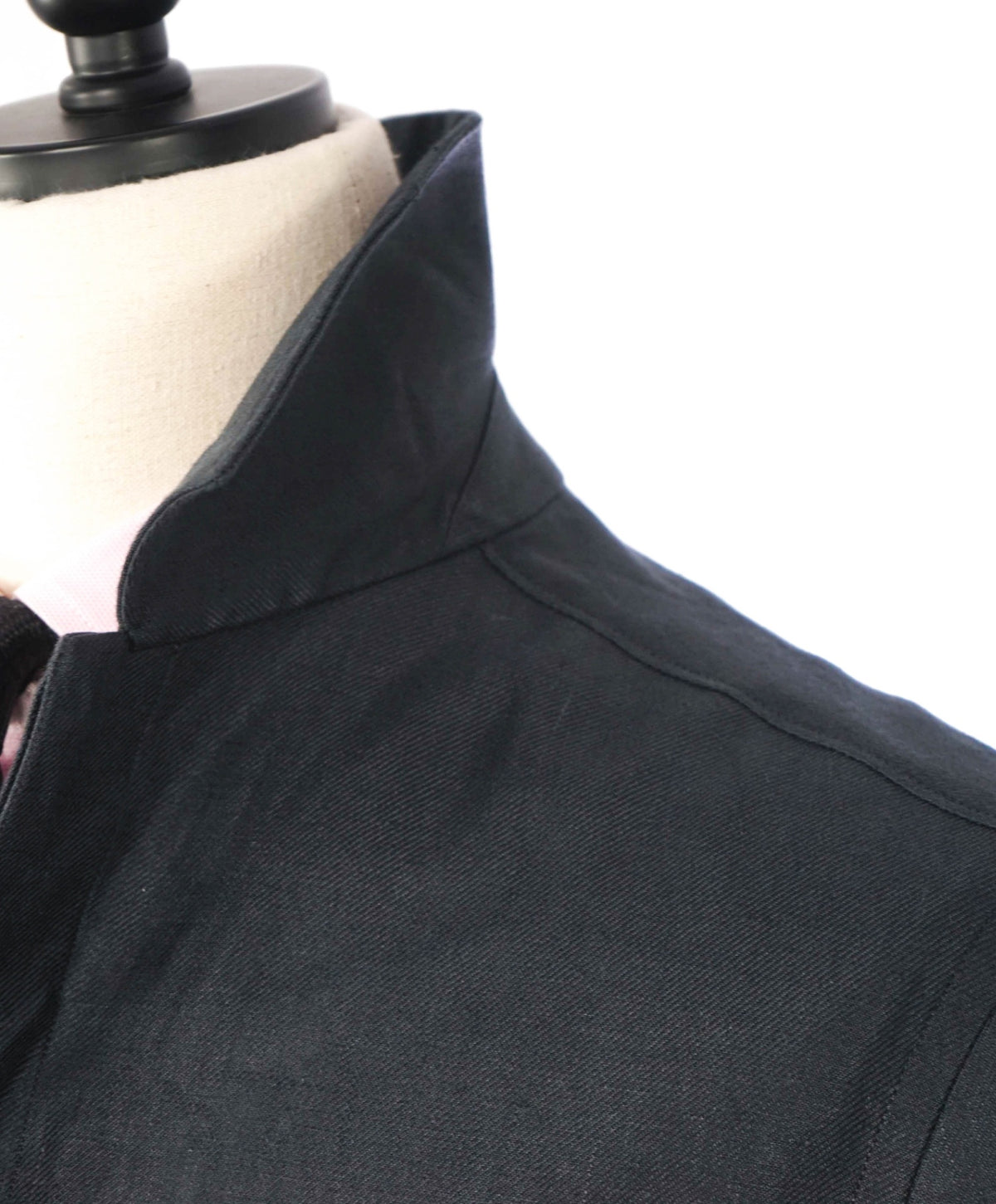 $1,690 ZEGNA - OASI Black Linen Over Shirt Chore Jacket - S