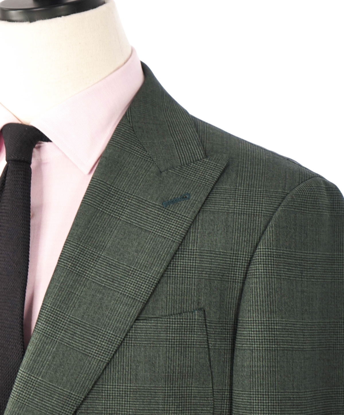 BACK LAWRENCE - Green Prince of Wales CANVASSED Blazer - 42R