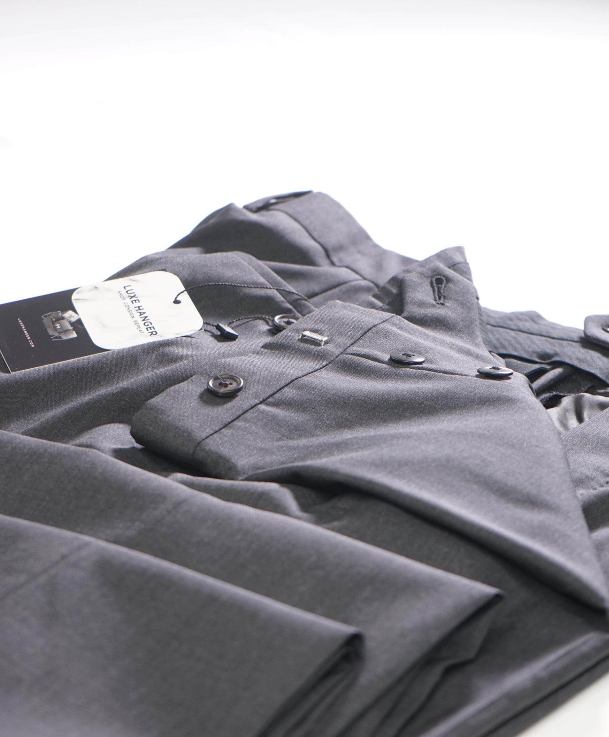 $1,850 PRADA - Dark Gray 140's Wool Pants - 38W