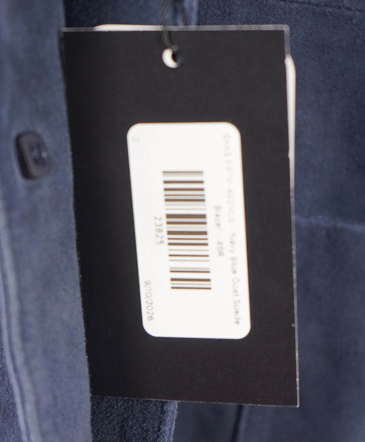 $1,495 SAKS FIFTH AVENUE - Navy Blue GOAT SUEDE Blazer - 46R