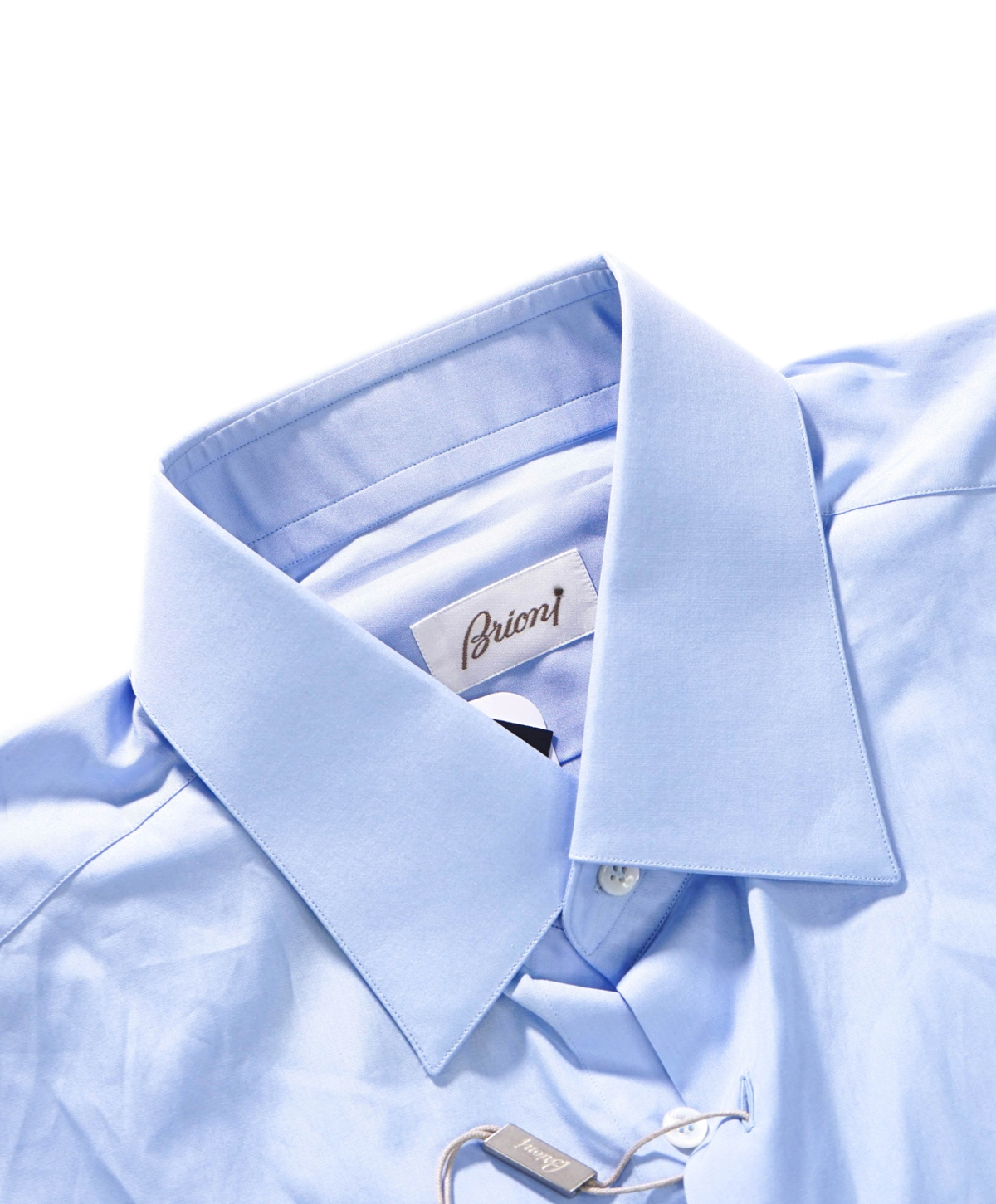 $795 BRIONI - Blue Shirt - 16.5 - 42