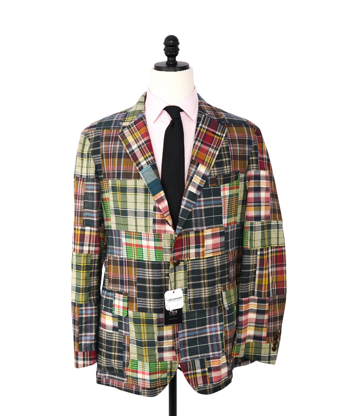 $1,395 POLO RALPH LAUREN - Madras Plaid Cotton Blazer - 48R