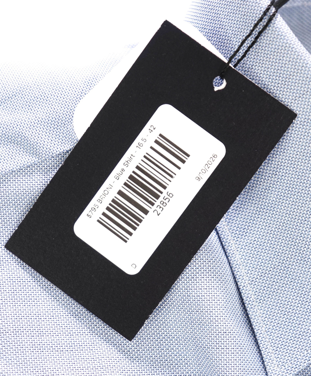 $795 BRIONI - Blue/Gray Stripe Shirt - 16.5 - 42