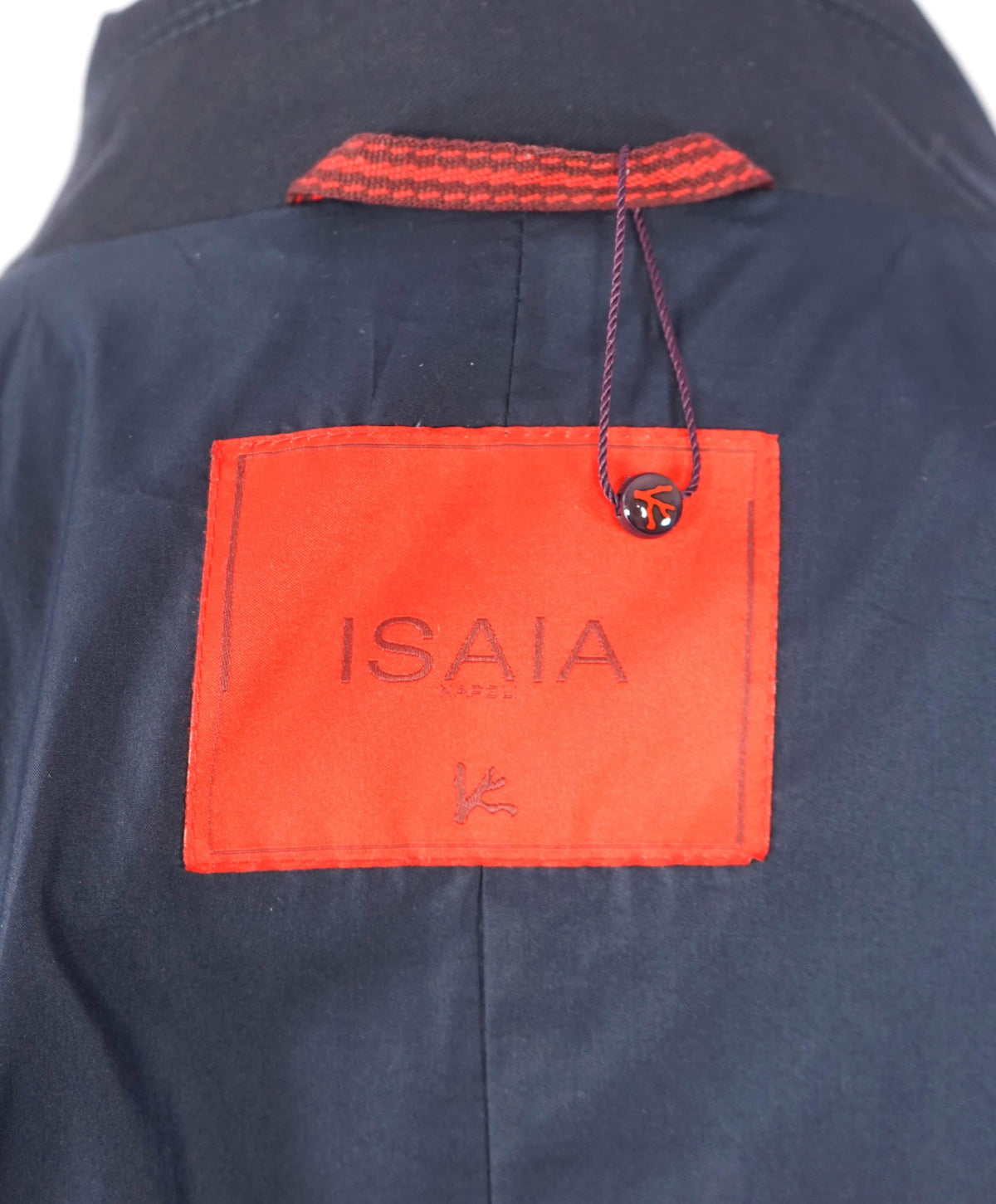 $6,200 ISAIA - Navy Blue Wool Double Breasted Peacoat - 40R