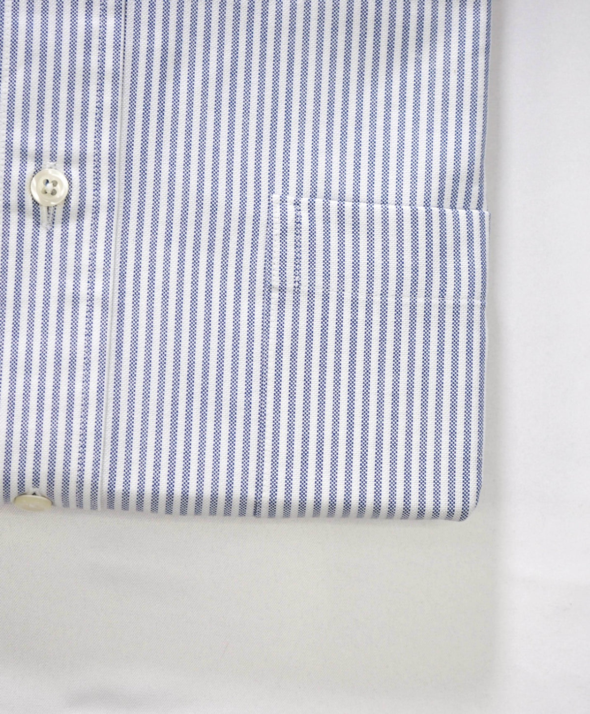 $198 BROOKS BROTHERS - Blue Stripe NON-IRON MAKERS & MERCHANTS Shirt - 15 - 33