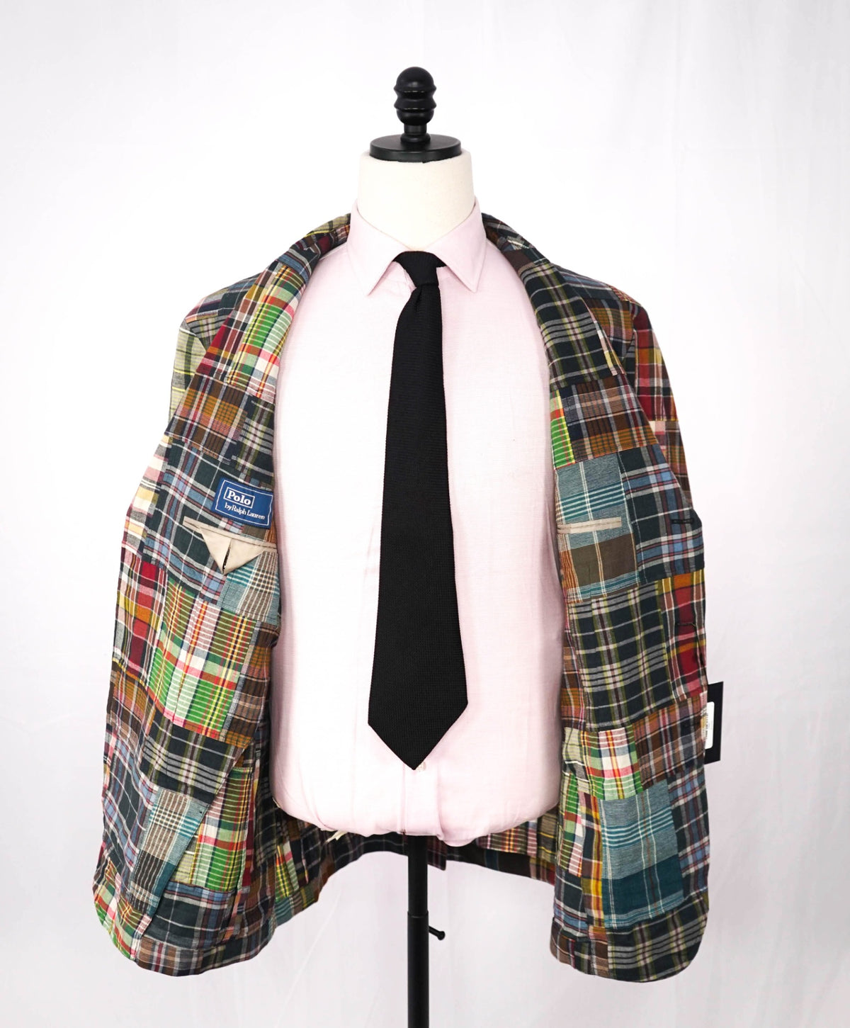 $1,395 POLO RALPH LAUREN - Madras Plaid Cotton Blazer - 48R