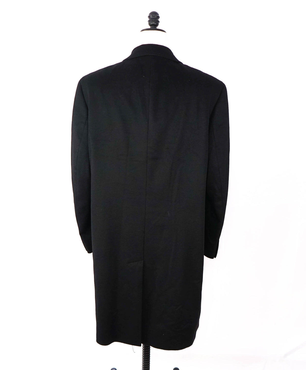 $1,998 SAKS FIFTH AVENUE - Black 100% Cashmere Topcoat - 46R