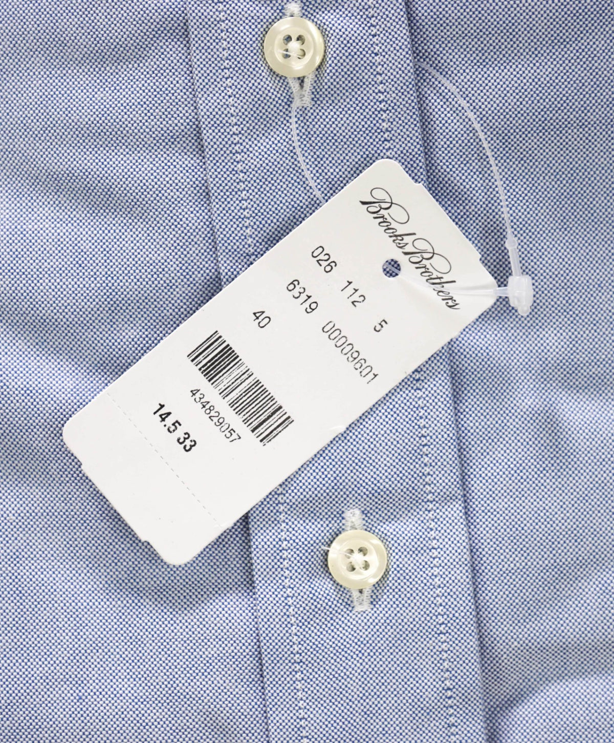 $198 BROOKS BROTHERS - Blue NON-IRON MAKERS & MERCHANTS Shirt - 14.5 - 33