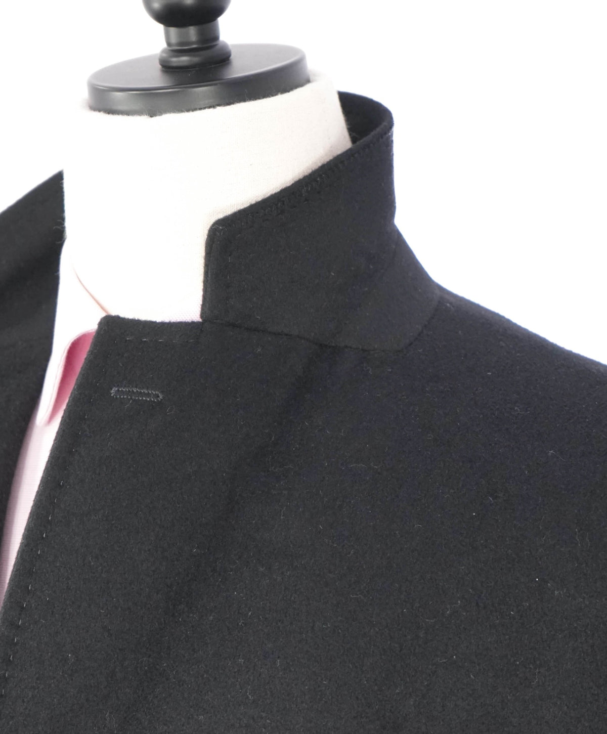 $1,998 SAKS FIFTH AVENUE - Black 100% Cashmere Topcoat - 46R