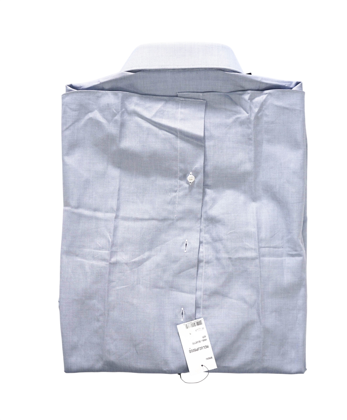 $795 BRIONI - Blue/Gray Stripe Shirt - 16.5 - 42