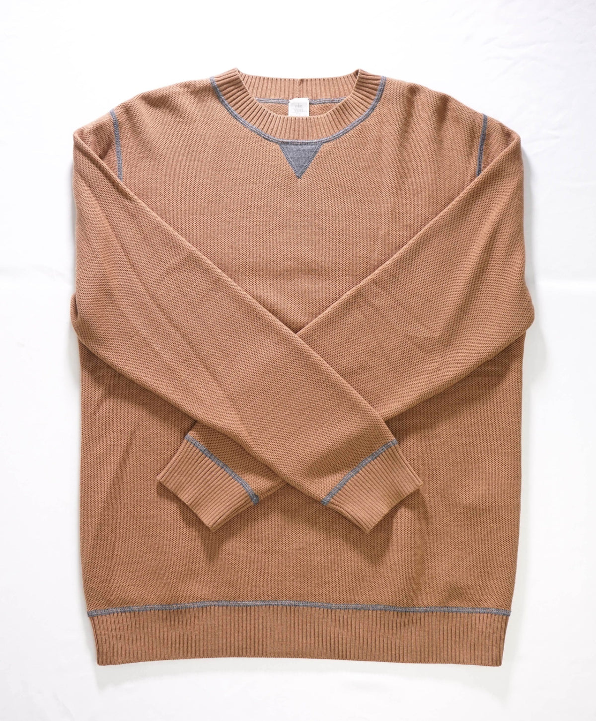 $495 ELEVENTY - Caramel Brown Wool Crewneck Sweater - M