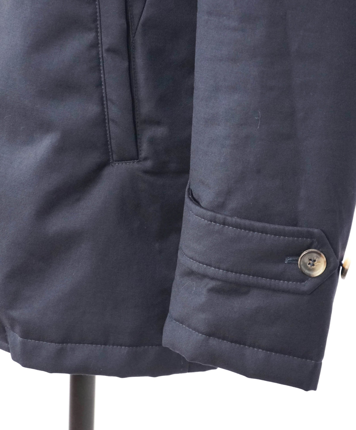 $6,200 ISAIA - Navy Blue Wool Double Breasted Peacoat - 40R