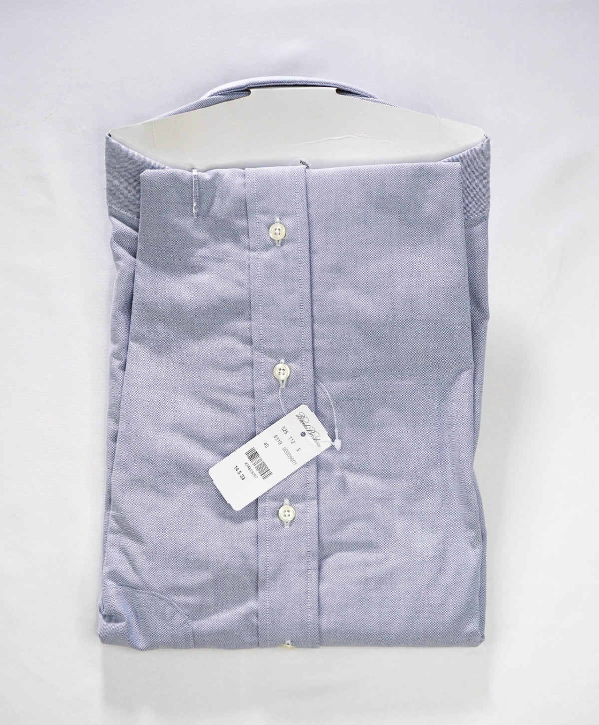 $198 BROOKS BROTHERS - Blue NON-IRON MAKERS & MERCHANTS Shirt - 14.5 - 33