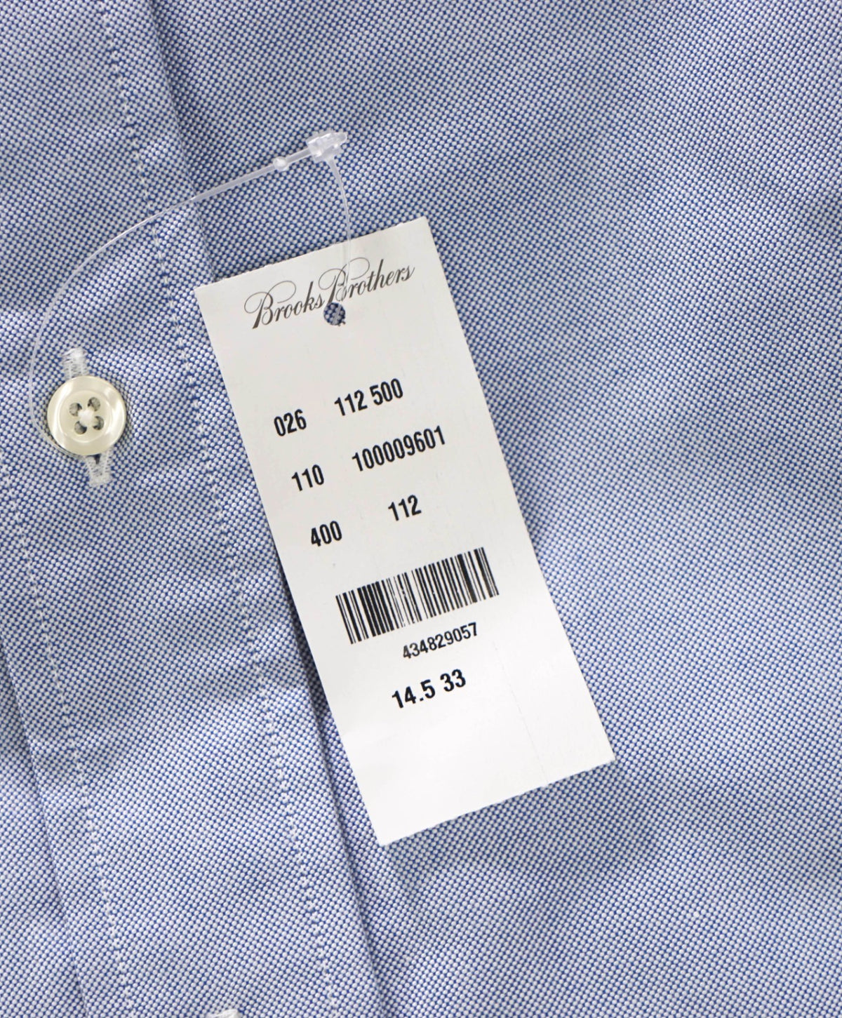 $198 BROOKS BROTHERS - Blue NON-IRON MAKERS & MERCHANTS Shirt - 14.5 - 33