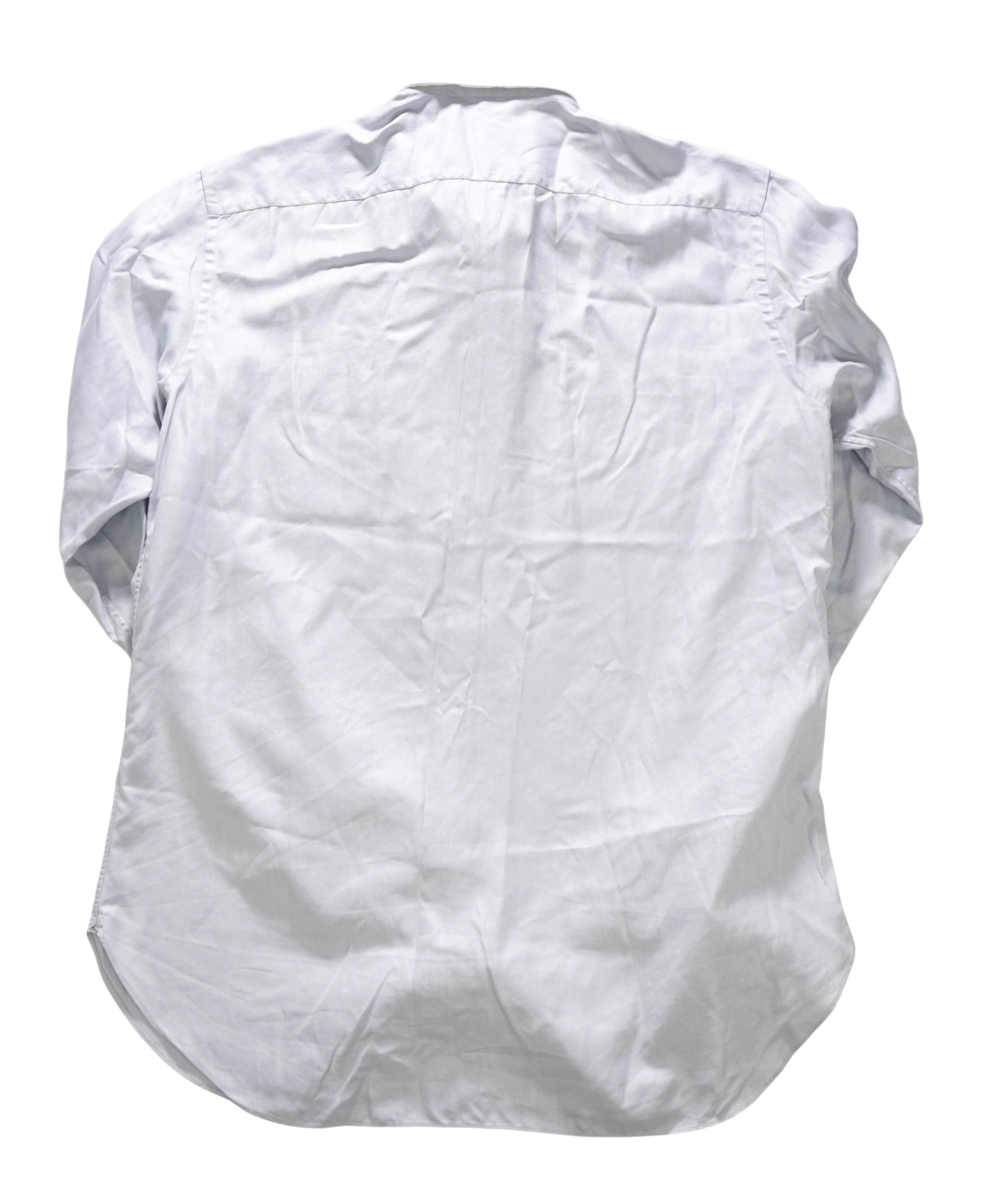 $900 BRIONI - Contrast Collar Bar Blue Cotton Shirt - 15 - 38