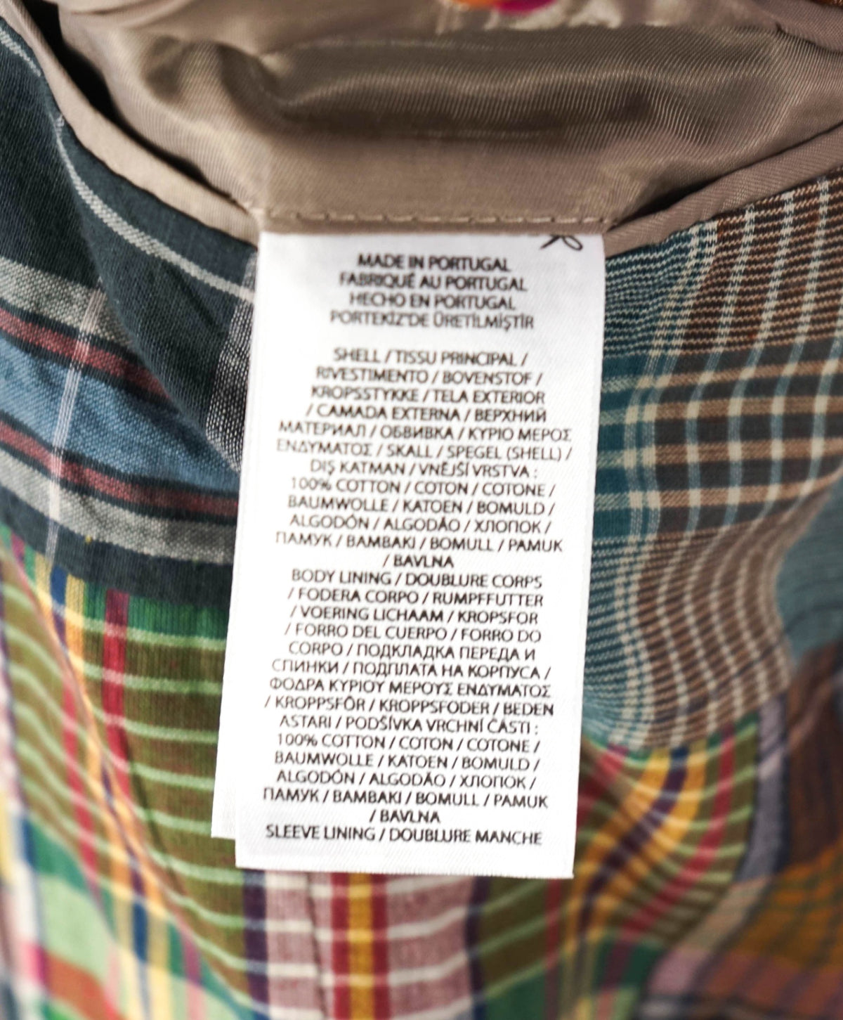 $1,395 POLO RALPH LAUREN - Madras Plaid Cotton Blazer - 48R