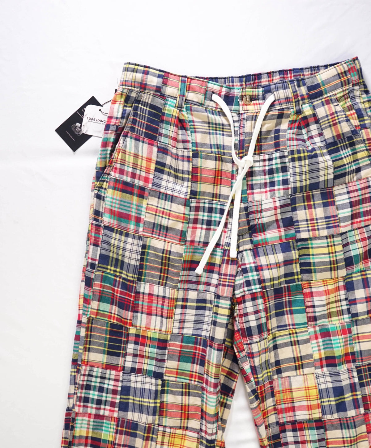 $470 POLO RALPH LAUREN - Patchwork Plaid Pants - 33W - M