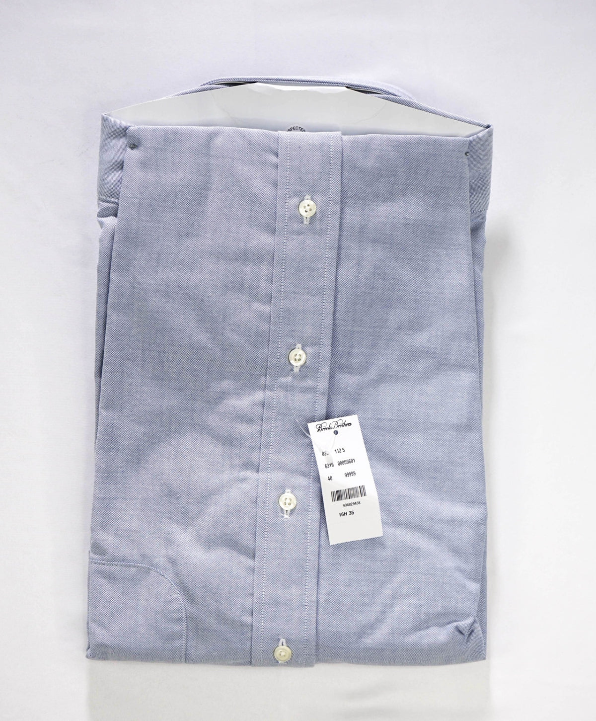 $198 BROOKS BROTHERS - Blue NON-IRON MAKERS & MERCHANTS Shirt - 16.5 - 35