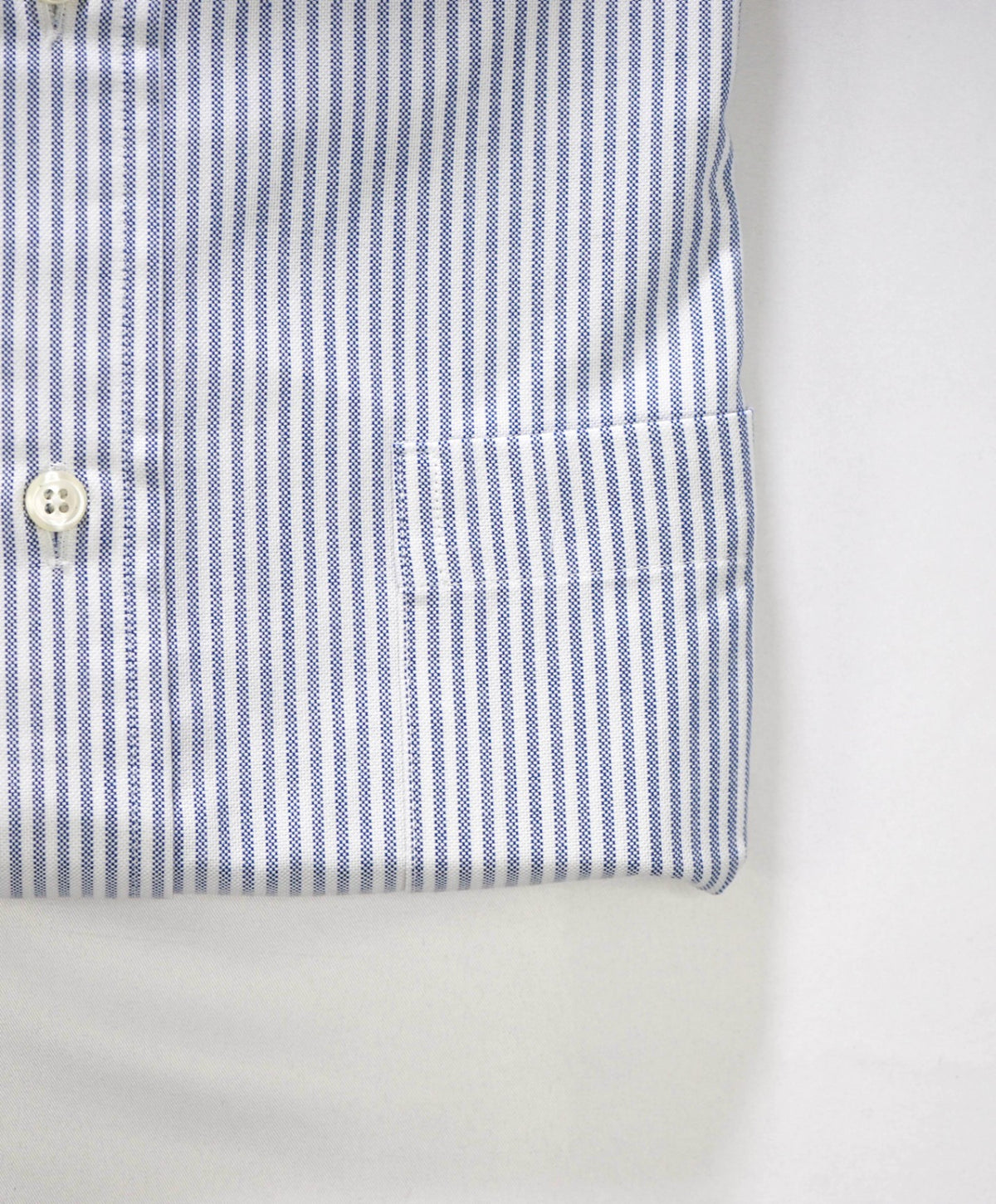 $198 BROOKS BROTHERS - Blue Stripe NON-IRON MAKERS & MERCHANTS Shirt - 16.5 - 34