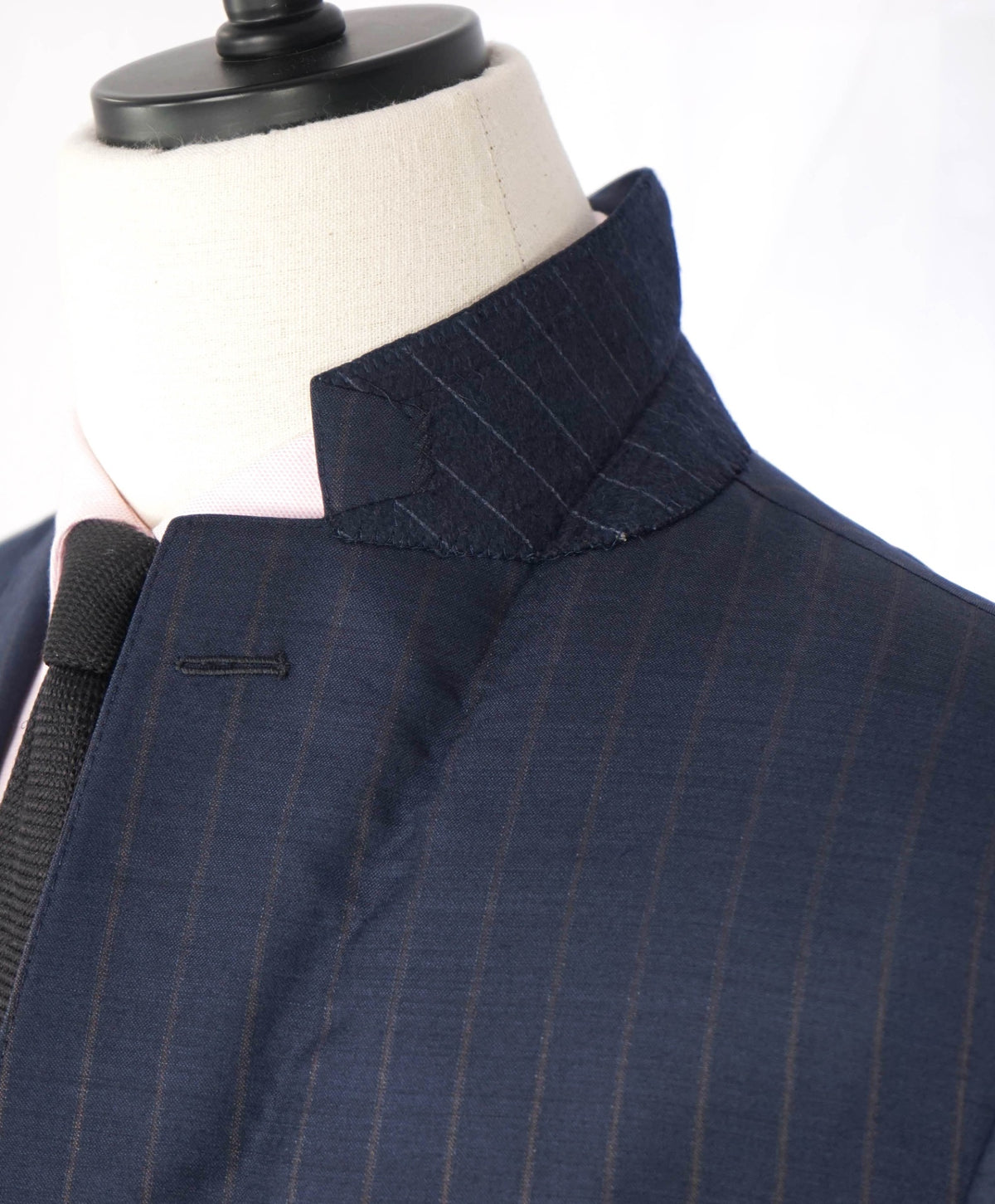 $3,250 ZEGNA - Navy Stripe "TROFEO 600" Wool/Silk Blazer - 42R