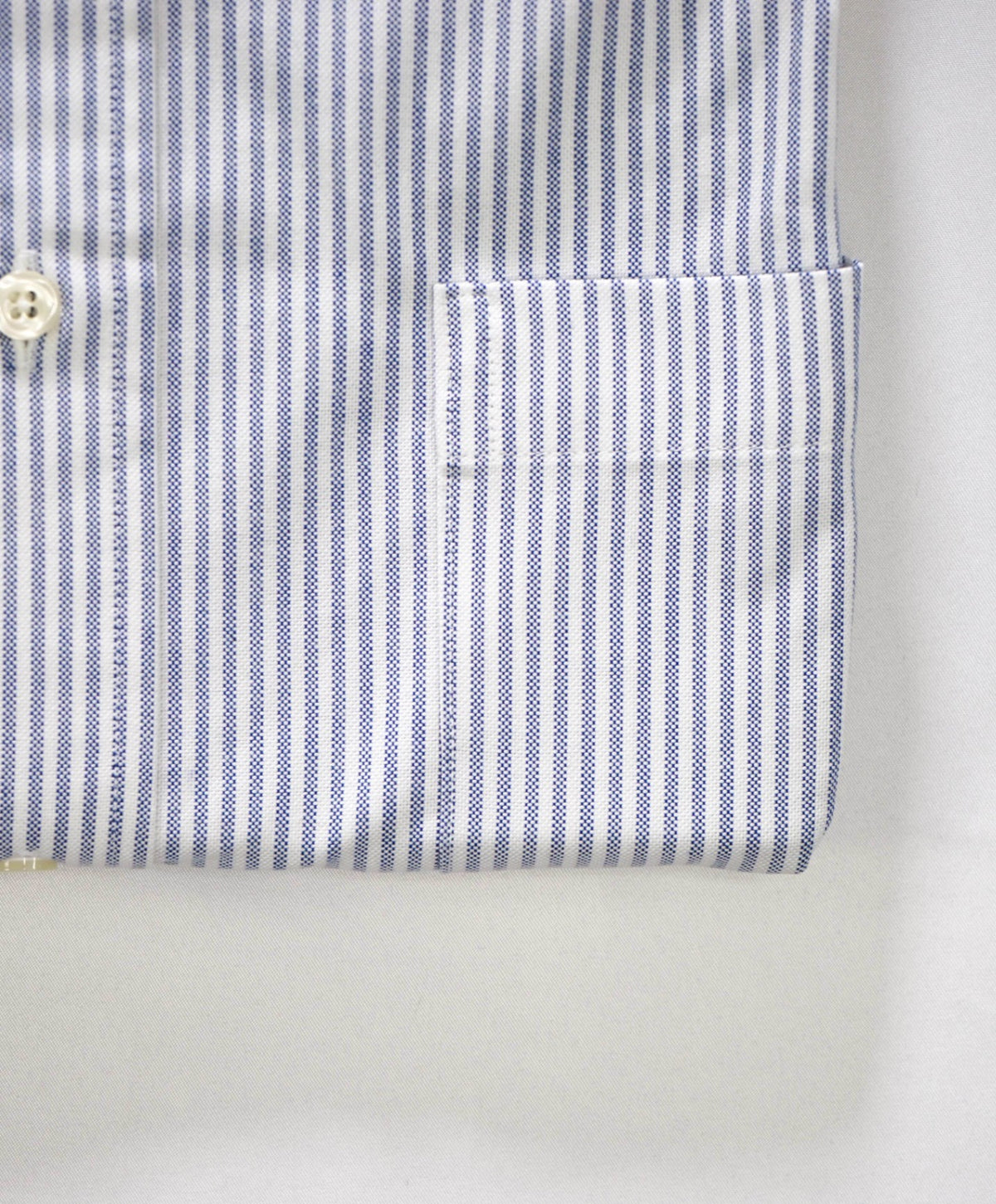 $198 BROOKS BROTHERS - Blue Stripe NON-IRON MAKERS & MERCHANTS Shirt - 14.5 - 34
