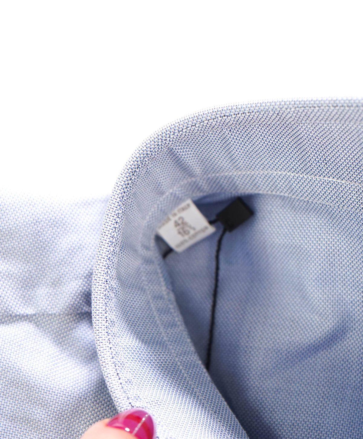 $795 BRIONI - Blue/Gray Stripe Shirt - 16.5 - 42