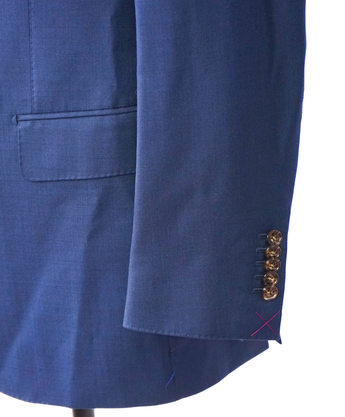 $700 SUITSUPPLY - ZIGNONE Navy Super 120's Peak Lapel Suit - 44L