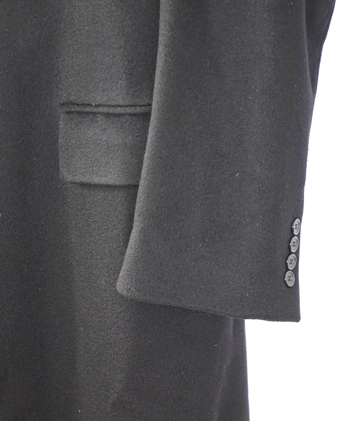 $1,998 LORO PIANA - SFA - Black 100% Pure Cashmere Topcoat - 42R