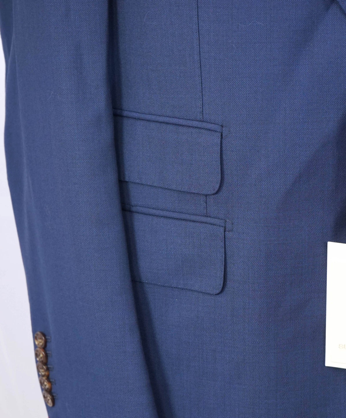$700 SUITSUPPLY - ZIGNONE Navy Super 120's Peak Lapel Suit - 44L