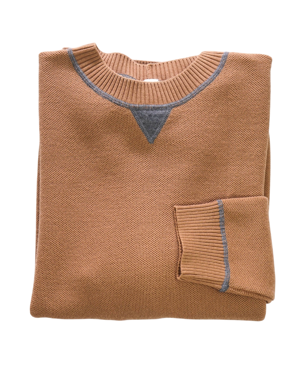 $495 ELEVENTY - Caramel Brown Wool Crewneck Sweater - M
