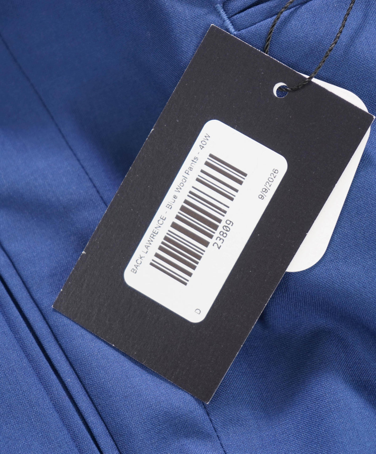 $495 BACK LAWRENCE - Blue Wool NEOPOLITAN BELTED Pants - 40W