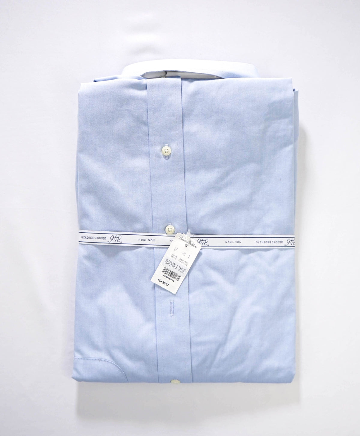 $128 BROOKS BROTHERS - Gray Stripe NON-IRON "364" EXTRA SLIM FIT Shirt - 14.5 - 32/33