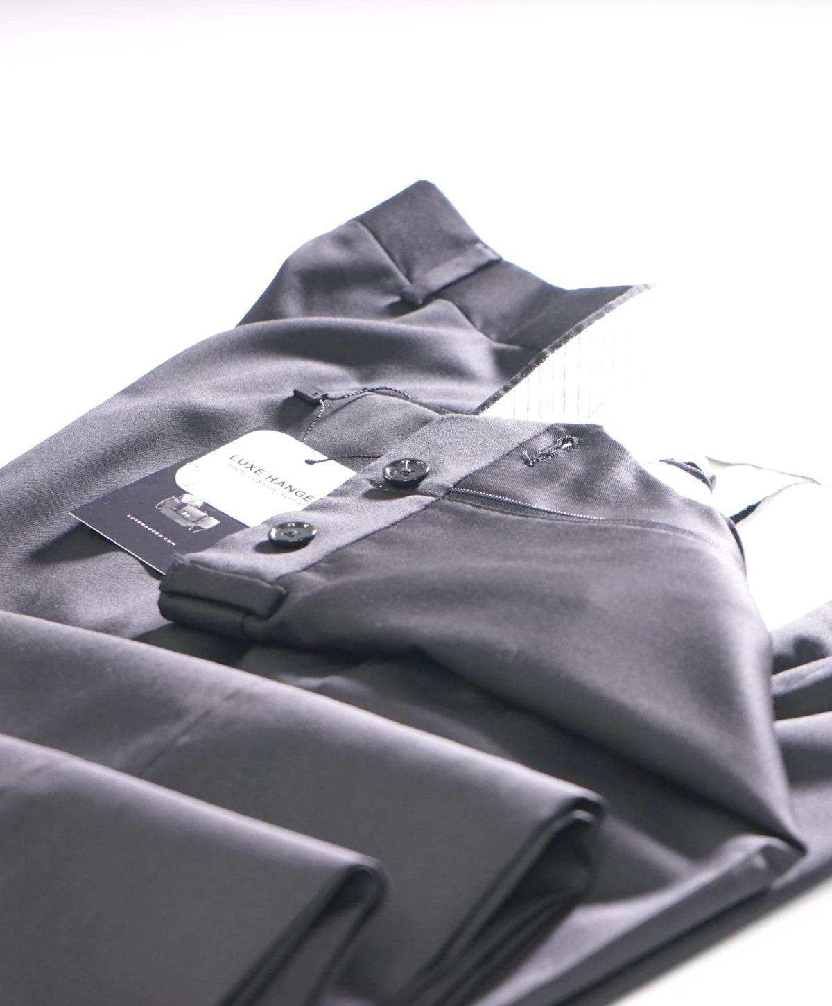 LORO PIANA for Guy Lafrera - Black Super 130's Wool Pants - 40W
